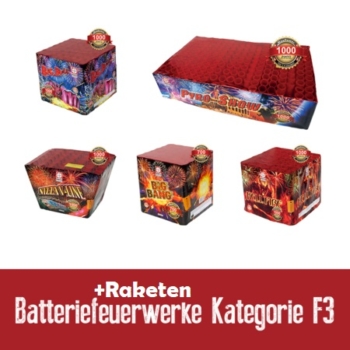 Batterie / Raketen Feuerwerk Kategorie F3/F4